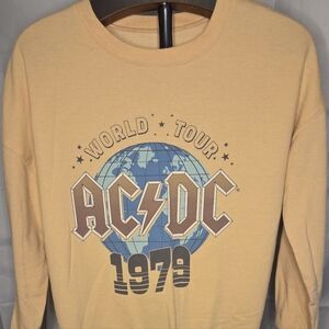 AC/DC World Tour 1979 Graphic Sweatshirt Retro Band Merch Small